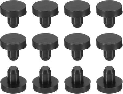 12x Flexibele Siliconen Rubberen Pluggen voor Waterdichte Afdichting - Zwart - 5-5.6mm