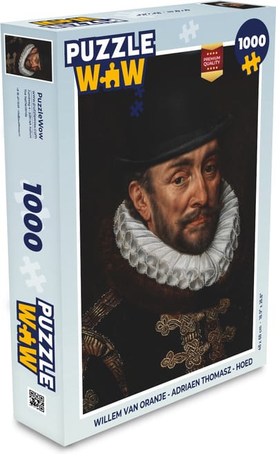 Puzzel Willem van Oranje - Adriaen Thomasz - Hoed - Legpuzzel - Puzzel 1000 stukjes volwassenen