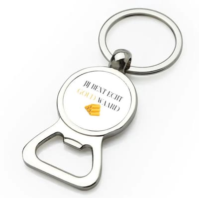 Akyol - jij bent echt goud waard flesopener - Collega - cadeau collega - cadeau - bedankt cadeau collega - 9 bij 3 cm