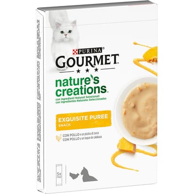 5x10g Kip en Pompoen Nature's Creations Snack Gourment Kattensnack