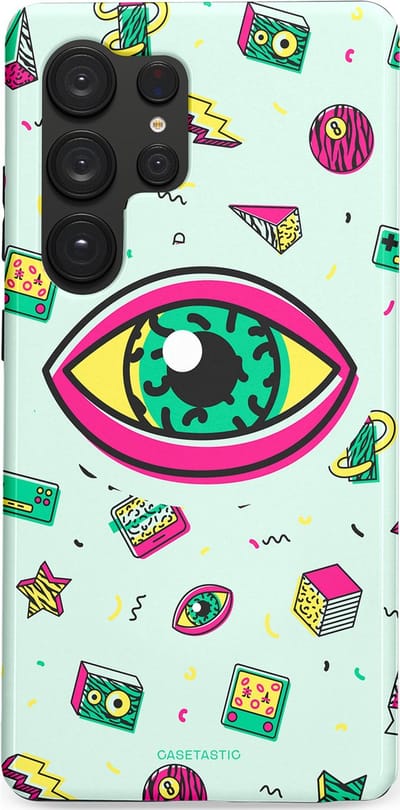 Casetastic Hoesje Geschikt voor Samsung S25 Ultra - Stijlvolle Beschermende Duo-layer Case - Retro 80s vibes