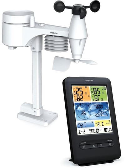 Weerstation met Buitensensor - Weercomputer Meteorologische Instrumenten - Weersvoorspelling Thuis - 5-in-1 Functies - 24 x 69 x 2.5 cm