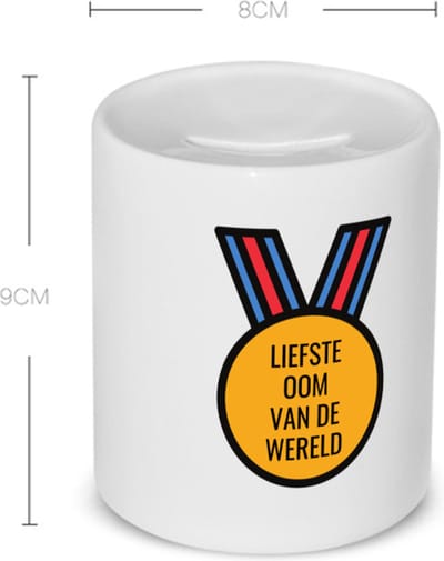 Akyol - liefste oom van de wereld Spaarpot - Oom - de liefste oom - verjaardagscadeau - verjaardag - cadeau - cadeautje voor oom - oom artikelen - kado - geschenk - gift - 350 ML inhoud