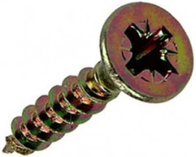 Spaanplaatschroef. 4.0 x 20 mm. lang. Verzinkt . Platkop. Kruiskop-PZD-2 80 Stuks houtschroeven.