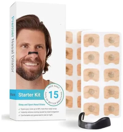 Anti Snurk Starterkit - Magnetische Neusclips - 15 Paar - Neus Spreider Set - Snurkbeugel - Neuspleister - Neusstrips Tegen Snurken - Magnetische Neusstrips – Anti-Snurk & Prestatie Verhogend – Inclusief Applicator