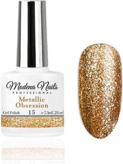 Modena Nails Gellak Metallic Obsession - 15 - 7,3ml. - Glitter - Glitters - Gel nagellak - Gel nagellak