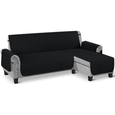 Waterdichte L-vormige bankhoes voor woonkamer Antislip plaid relaxbankhoes Bankhoes Bankovertrekken voor thuis hotel L Size zwart