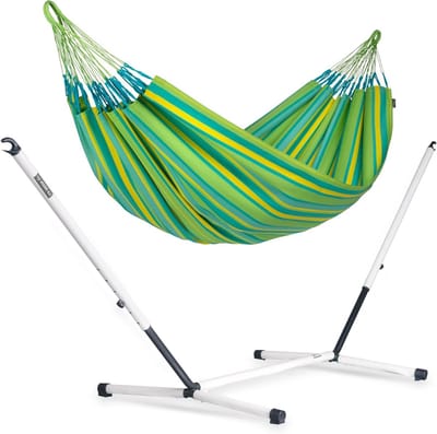 Kingsize Hangmat - Buiten Hangmat - Ontspannen Buiten - Handgemaakt Colombia - 180 cm Breed - Lime