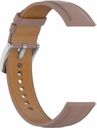 By Qubix - Geschikt voor Garmin bandje - Geschikt voor Garmin Approach S12 / S40 / S42 - Luxe leren bandje - Oudroze - Smartwatch bandje 20mm