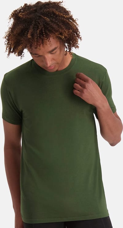 Comfortabel & Zijdezacht Bamboo Basics T-Shirts Ruben ronde hals (2-pack) - Army - L