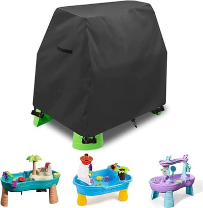 Water Table Cover - Outdoor Toy Bescherming - Zandbak Beschermen - Waterdicht UV-bestendig - Verstelbaar - Zwart