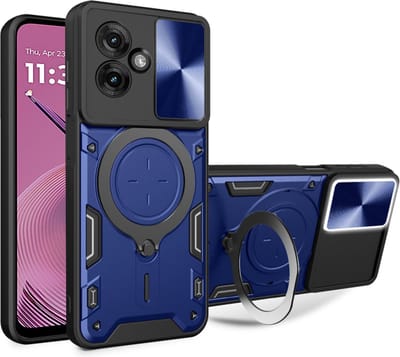 Hoesje geschikt voor Motorola Moto G55 - Techsuit CamGuard Pro Back Cover - Blauw