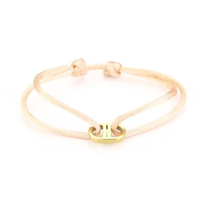 Bijoutheek armband goodlife touw Cream
