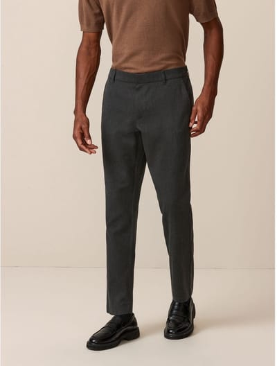 Next - Heren - Joggingbroek met elastische tailleband en effen voorkant - Grijs