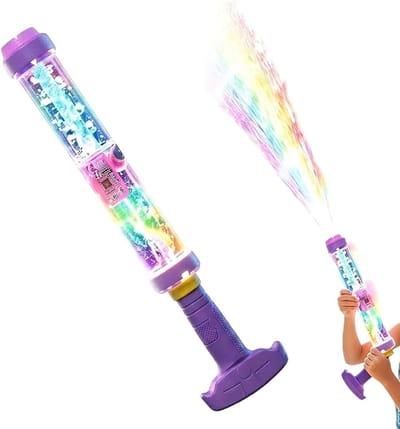 Water Spuiters Speelgoed - Waterpistool Regenboog LED - Buiten Spelen - Hogedruk Uittrekbaar - 4x6x4 cm - Multicolor