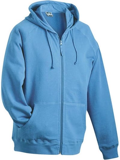 James and Nicholson Unisex Hooded Jacket (Blauw)