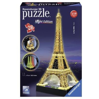 Ravensburger Eiffeltoren Night Edition- 3D puzzel gebouw - 216 stukjes