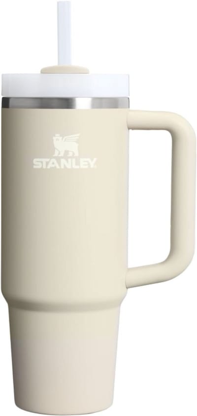 Stanley Quencher H2.0 Flowstate Tumbler 0.89L (Exclusive Toasted Almond) – 9-11 Uur Koud – 40-48 Uur Met Ijs – Lekvrije Drinkbeker/Thermosfles met Rietje & Handvat – Vaatwasmachinebestendig – RVS Geïsoleerd