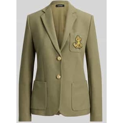 regular fit korte blazer met logostitching model 'ANFISA'