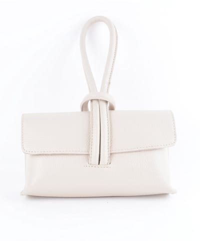 Giuliano Lederen schoudertas Enara - Made in Italy - Beige