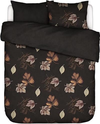 ESSENZA Elin Dekbedovertrek Darkest brown - Tweepersoons – 200x220 cm + 2 kussenslopen 60x70 cm