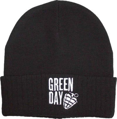 Green Day - Stacked Logo & Grenade Beanie Muts - Zwart