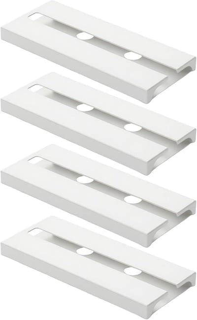 Bekerhouders Set - Glazen Organizer - Keuken Organiseren - Zelfklevende Montage - 4 Stuks - Wit