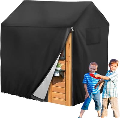 Speelhuis Afdekking - Outdoor Tarp - Bescherming Buiten - Waterdicht Oxford - 145x145x160 cm - Zwart
