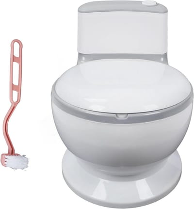 Kinder Potje - Zindelijkheidstraining Toilet - Peuter Zindelijk Maken - Verstelbare Hoogte - 40 x 29 x 23 cm - Grijs
