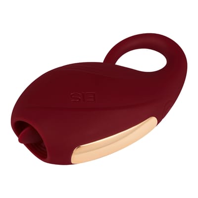 Siliconen opzetvibrator met tong, 9,6 cm