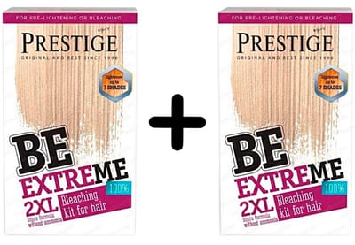 Prestige Bleach Kit Haarverf Blond Blondeerpoeder – Voordeelverpakking 2 stuks – Blonderen zonder Ammoniak – 2 x 100ml