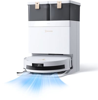 ECOVACS - DEEBOT T50 Max Pro Omni Gen 2 - Stofzuig- en dweilrobot - 18.500 Pa zuigkracht- Zelfreinigende Robotstofzuiger met Warmwater – Dweilsysteem - Automatisch Leegstation - Geschikt voor dierenharen