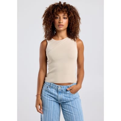 America Today Kiri Chalk Maat: XXS | Mouwloze Tops Outlet | Dames | Beige