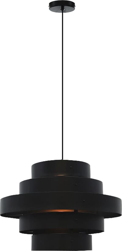 Olucia - JANA - Hanglamp - Zwart - Vorm: Rond