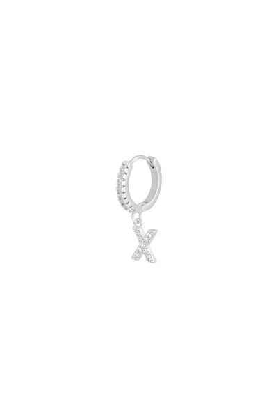 Oorbellen Letter X Zilver Copper