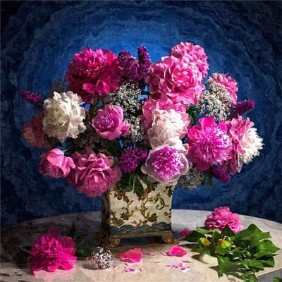 Paarse roos diamant schilderij kristal groot DIY mozaïek schilderij met diamant kruissteek bloem bloem 30x30CM pink