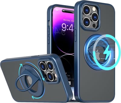 Hoesje Geschikt voor iPhone 14 Pro Max Hoesje - Backcover Geschikt voor MagSafe - Blauw