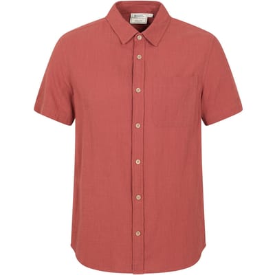 Mountain Warehouse Heren Palm Textuur Korteborzen Shirt (Roest)
