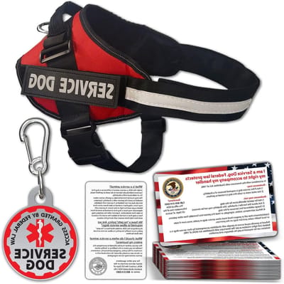 Serviceharnas Hond - Honden ID Tag - Veilig Werken - Inclusief ID Tag en Kaarten - XL Borst 74-94 cm