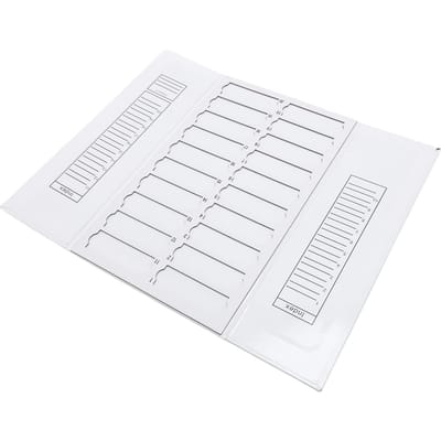 Microscoopglaasjesbakje 20 Plaatsen Karton Opvouwbare Glaasjes Opberg Organizer 8x2.5cm Sleufmaat white