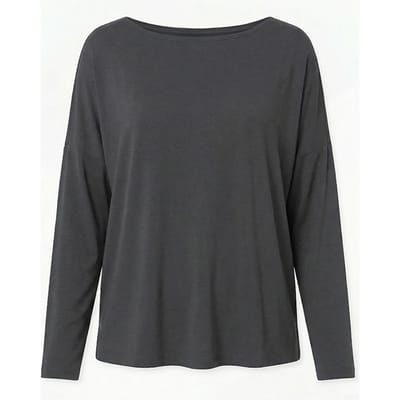 Viscose Oversize Longsleeve DONKERGRIJS