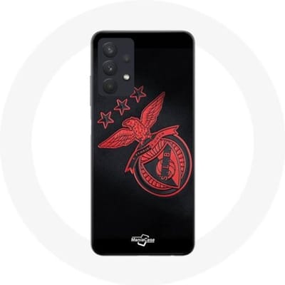 Coque pour Samsung Galaxy A32 4G slb benfica fond noir