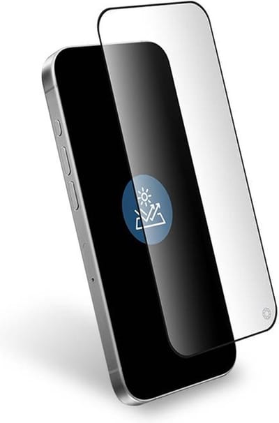 Force Case, Screenprotector geschikt voor iPhone 16 / 15 / 14 Pro - Anti-Reflectie Organic Glass 2.5D, Transparant