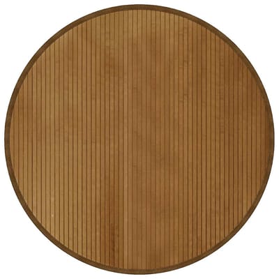 vidaXL - Vloerkleed - rond - 100 - cm - bamboe - bruin