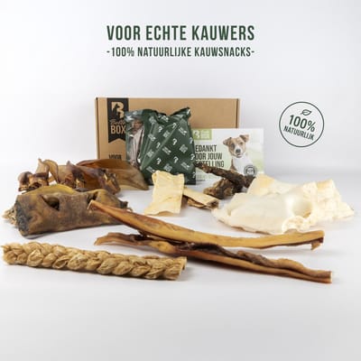 Kauwsnacks Box 10–25 kg – Voor Sterke Kauwers | Bellobox