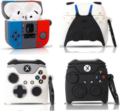 Schattig Siliconen Hoesje voor AirPods 4 (2024) - Beschermhoes met Karabijnhaak