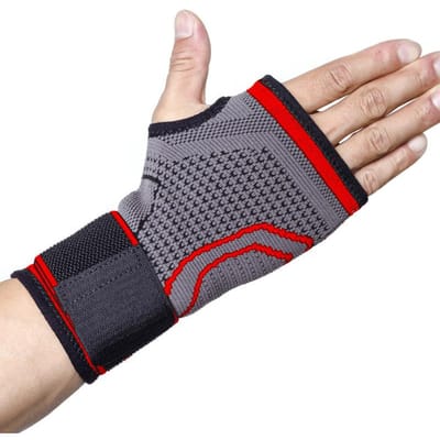 Enkel Badminton Rijden Handbescherming Kracht Gewichtheffen Fitness Duim Handschoenen Gewikkeld Rond Pols Druk Sportband Polsband