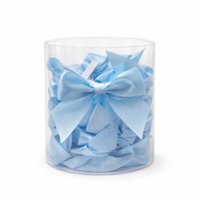 Strikken – Licht Blauw – 6cm – 24 Stuks - Satijn - Cadeaustrikken