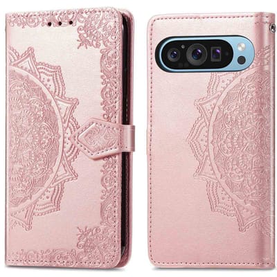 imoshion Hoesje - Geschikt voor Google Pixel 10 / 10 Pro - Mandala Bookcase - Rosé Goud