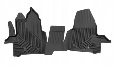 Frogum - No.77 - Automatten 3D - Geschikt voor FORD Transit Custom (2012-2023) - Alleen Handgeschakeld - 1-delig - TPE Rubber - Zwart